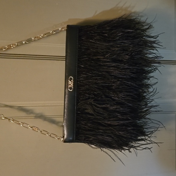 MICHAEL KORS  NWT Chic Black Feathered Shoulder Bag OPEN TO OFFERS - Picture 3 of 4
